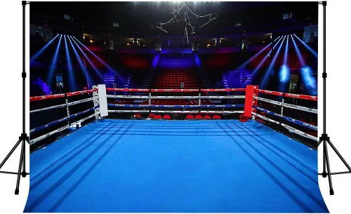 Vista 11 de Telones de fondo de anillo de boxeo para fotografía de 5 x 3 pies, para niños, niños, fiesta de cumpleaños, retrato de adultos, cartel de fiesta