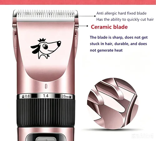 Vista 5 de Pink Cordless Dog Clippers for Small Dogs & Cats, Grooming Kit