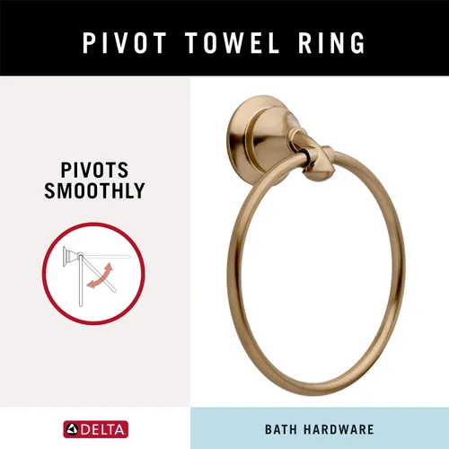 Vista 2 de Delta Faucet 79446-CZ Linden - Toallero (3 unidades), color bronce champán