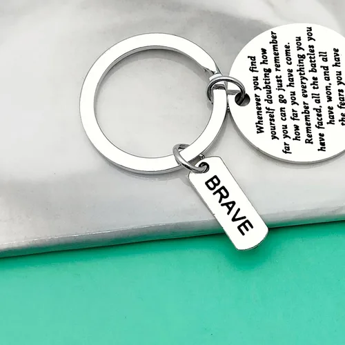Vista 3 de Baipilu Regalo para sobrevivientes de cáncer, llavero inspirador, regalo de recuperación, regalo de sobriedad, regalo de sobriedad, regalo