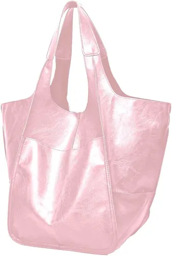 Vista 2 de Molodo Bolso de mano para mujer, de piel sintética, bolso de mano y bolso mediano, bolso hobo de diseñador para el trabajo