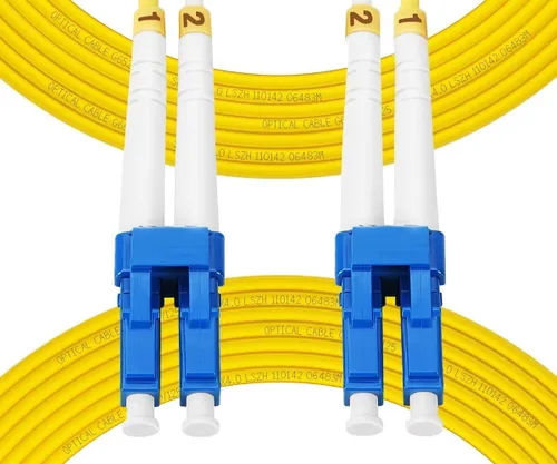 Vista 7 de Cable de conexión de fibra óptica dúplex monomodo 9/125µm 0.079 in de diámetro, compatible con OS1/OS2, 16.4 ft (7 pulgadas) Fiber Optic Cable, SM