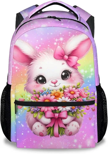 Vista 12 de Mochila para niñas, mochilas de unicornio para niños, bolsa de libros de 17 pulgadas para jardín de infantes primaria, preescolar, bonita mochila