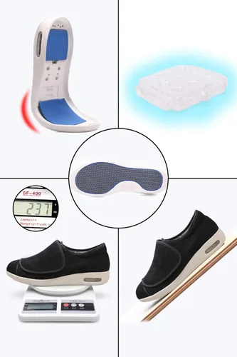 Vista 3 de ZUMEIJIA Zapatos para diabéticos para mujer, zapatos casuales ajustables para caminar, zapatos anchos para ancianos, pies hinchados