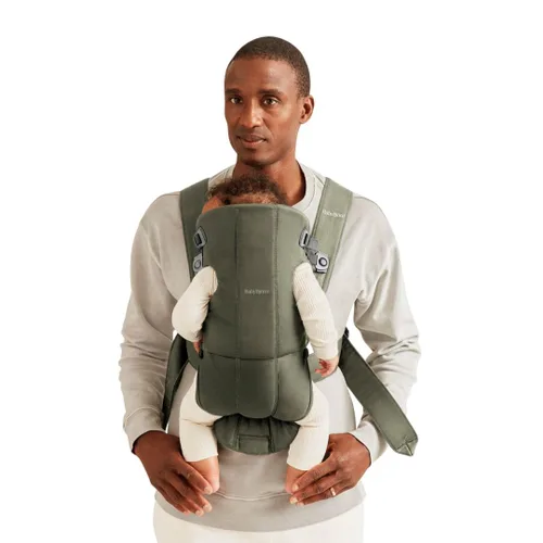 Vista 18 de BabyBjörn Portabebés Mini, gris claro, jersey 3D Portabebés (7-25 libras), ergonómico, fácil de usar