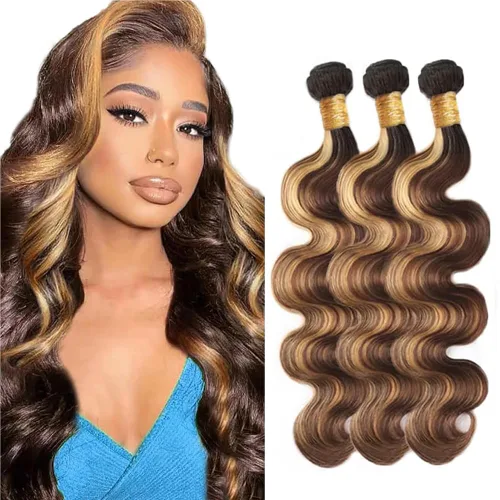 Vista 133 de 300g 1B27 Human Hair Bundles Honey Blonde Bundles Human Hair 10A Brazilian Virgin Remy Hair Extensions 8 10 12 Inch