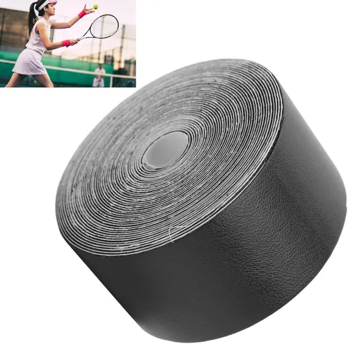 Vista 7 de VGEBY Cinta de raqueta, protector de raqueta de tenis de squash ampliado para equipo deportivo (negro)