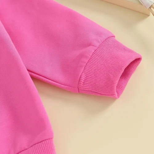 Vista 5 de SOLILOQUY Traje de San Valentín para bebé, niña, niño, amor, estampado de corazón, sudadera de manga larga, sudadera de otoño para bebé