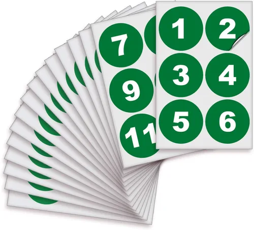 Vista 14 de iSYFIX Calcomanías negras de números consecutivos – 1 a 100, 1 pulgada, 1 juego – Vinilo autoadhesivo de alta calidad, ideal para inventario