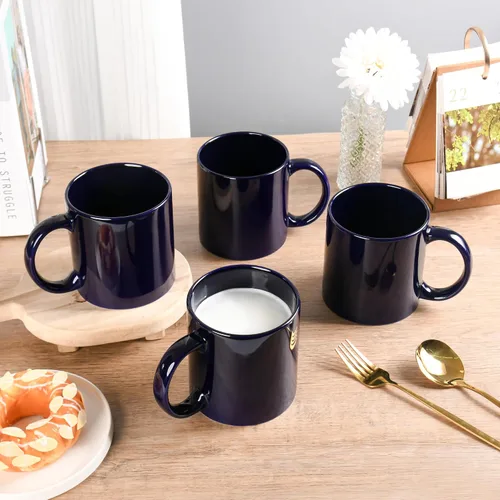 Vista 6 de BYCNZB Juego de 4 tazas de café de cerámica súper grandes de 22 onzas (cobbalto)