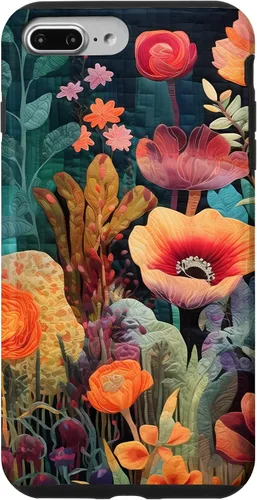 Vista 12 de iPhone 16 Flores coloridas en funda de edredón óptica, flores