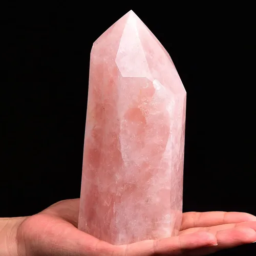 Vista 26 de AMOYSTONE Obelisco de Piedra de Sangre Africana Varita de Cristal Curativo Grande Torre Columna Facetada de 6 Lados Reiki Chakra Meditación Terapia