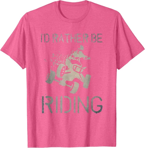 Vista 39 de Camiseta gráfica I'd Rather Be Riding ATV Quad Racing Rider de 4 ruedas, Negro