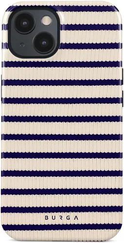 Vista 43 de BURGA-Funda p/teléfono compatible c/iPhone 14 Plus, carcasa rígida híbrida de 2 capas + Funda protectora de silicona, almendras latte a lunares