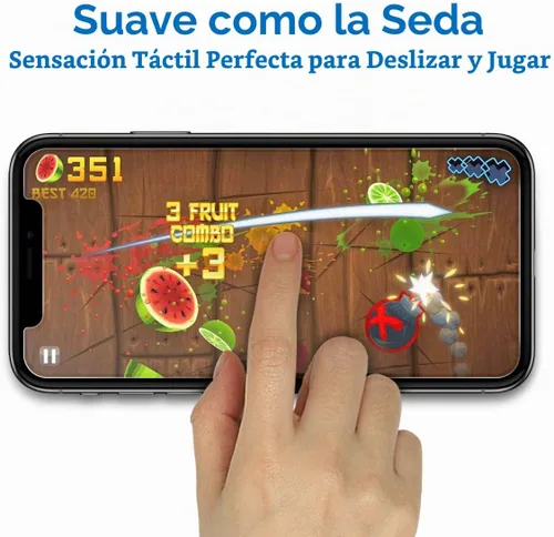 Vista 2 de Mothca Protector de pantalla de vidrio mate para iPhone 11 Pro Max/iPhone XS Max de 6.5 pulgadas, película de vidrio templado antirreflejos