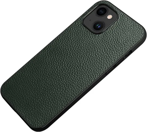 Vista 9 de Funda de cuero para iPhone 14/14 Plus/14 Pro/14 Pro Max, piel auténtica de lujo, ajuste delgado, ligera, antideslizante, a prueba de golpes, funda