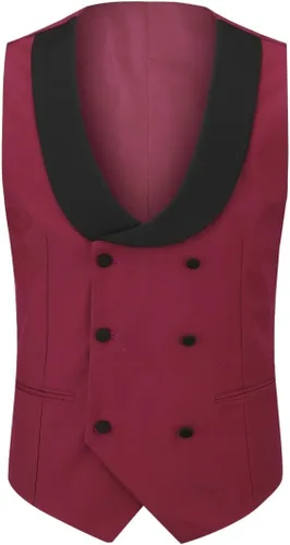 Vista 5 de YFFUSHI Men's 3 Piece Suit Slim Fit One Button Prom Suits Set Blazer Vest Trousers