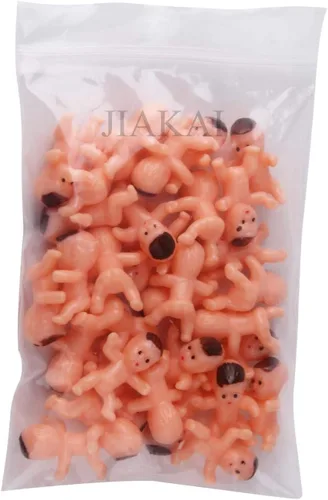 Vista 5 de 36pcs mini bebés de plástico para baby shower, juego de cubitos de hielo, decoraciones de fiesta, juguetes de bebé