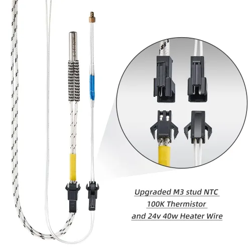 Vista 7 de 5Aplusreprap Ender 3 Hotend Upgrade: Termistor de Espárrago M3, Reemplazo Rápido, Compatible con Creality Ender 3 V2/Pro, Reemplazo de Hotend J-Head