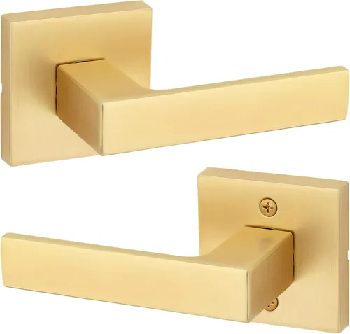 Vista 35 de Kwikset Singapore - Manija de puerta de cromo pulido (2 unidades)