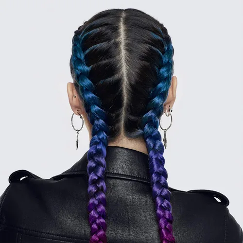 Vista 3 de L'Oreal Paris - Maquillaje temporal para el cabello de 1 día para morenas, azul 60, 1 onza líquida