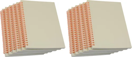 Vista 6 de Yansanido Cuaderno de espiral, 6 unidades A5 de plástico grueso de tapa dura negra de 0.276 in, 80 hojas, 160 páginas para estudio y trabajo