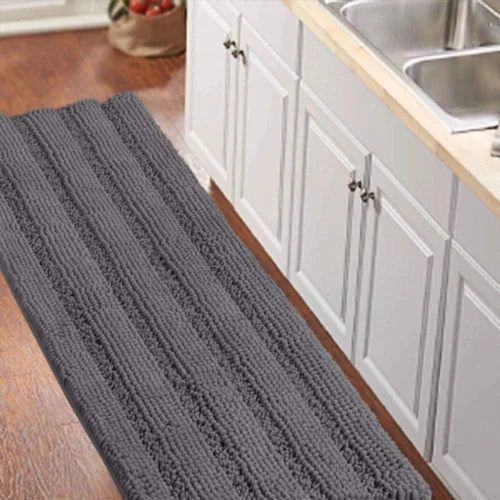 Vista 146 de Turquoize Alfombra de baño de chenilla de lujo para baño, extra absorbente, alfombra de ducha de microfibra antideslizante para baño, alfombra Aqua