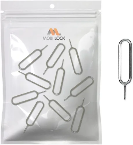 Vista 2 de Mobi Lock Herramienta de extracción de bandeja de tarjeta SIM de 10 piezas compatible con todos los teléfonos inteligentes y tabletas, iPhones