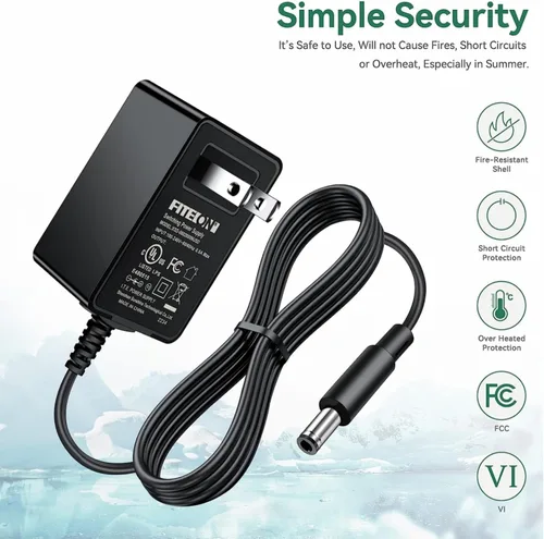 Vista 3 de Adaptador CA/CC de 12 V con certificación UL compatible con PIF 300 Instant Wireless Dog Fence System Cable de fuente de alimentación