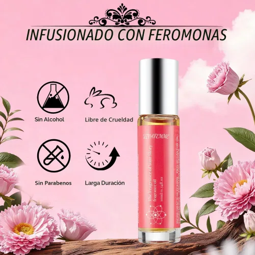 Vista 6 de Perfumes de feromonas para mujeres, aceite de perfume roll-on de larga duración, tamaño de viaje para amplificar tu encanto y aumentar