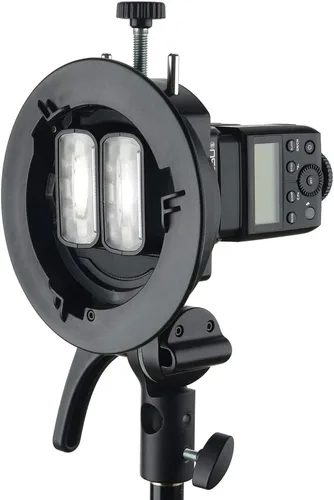 Vista 5 de Godox S2 Soporte de Speedlite para Godox AD200Pro, AD200, AD400Pro, para Speedlite de cabeza redonda V1, Serie V860II / TT685 / TT350, Soporte tipo