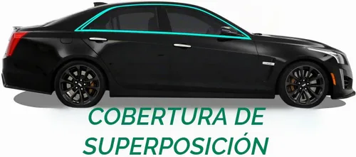 Vista 2 de SlickMod, Revestimiento de vinilo opaco cromado para Cadillac CTS Sedan 2014-2019 (negro brillante)