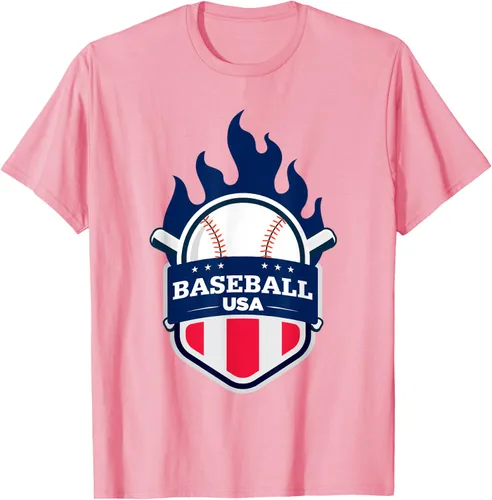 Vista 74 de Baseball USA Support the Team Shirt - Camiseta con la bandera de Estados Unidos, Blanco, S