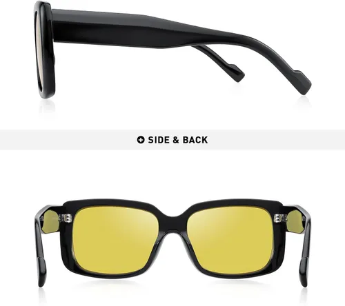 Vista 4 de Retro Vintage Sunglasses Square Rectangle 90s Glasses Trendy for Women Aesthetic Accessories