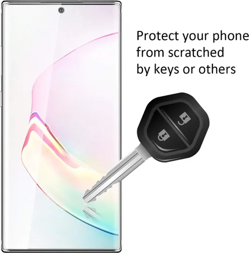 Vista 4 de Orzero Paquete de 3 protectores de pantalla compatibles con Samsung Galaxy Note 10 Plus, Note 10+, Note 10+ 5G (2019), protector de pantalla de TPU