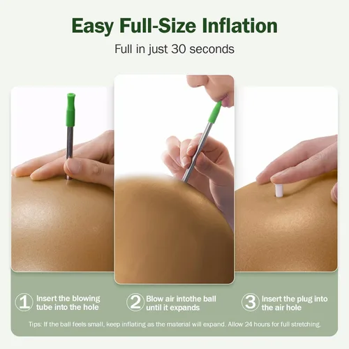 Vista 46 de Slim Panda Pilates Ball, 9 Inch Small Exercise Ball, Anti Burst Mini Yoga Ball for Stability, Workout, Barre, Core Strength, Physical Therapy