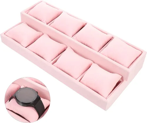 Vista 7 de USHOBE 3pcs Display Tray Jewellery Velour Jewelry Tray Jewelry Organizer Clear Cajas Organizadoras Jewelry Storage Organizer Jewlery Tray 2 Tier