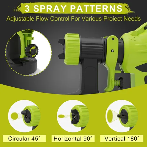 Vista 2 de Pulverizador de Pintura Inalámbrico para Batería Dewalt 20V, Pistola de Pintura Inalámbrica Portátil con Contenedor de 1200ML, Fácil de Limpiar, 3