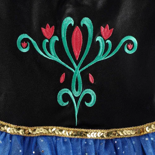 Vista 6 de EQSJIU Leotardo de ballet de manga larga con falda tutú para niñas, baile, gimnasia, niños pequeños, vestido de fiesta de copo de nieve brillante