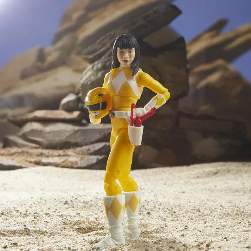 Vista 6 de Power Rangers Lightning Collection - Figura de acción coleccionable de Mighty Morphin Yellow Ranger de 5.9 in, con accesorios