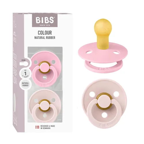Vista 49 de BIBS - Paquete de 2 chupetes para bebés, goma natural libre de bisfenol A (BPA), hechos en Dinamarca, para niños de 0-6 meses, azul pastel