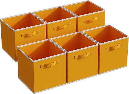 Vista 11 de MAX Houser Paquete de 6 contenedores plegables de tela con asas, ideales para organización de armario, dormitorio y guardería
