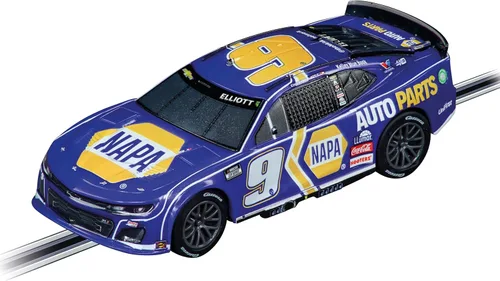 Vista 4 de Carrera GO 62582 NASCAR Talladega Competition - Juego de pista de carreras de juguete para niños, incluye 2 controladores de mano y 2 autos