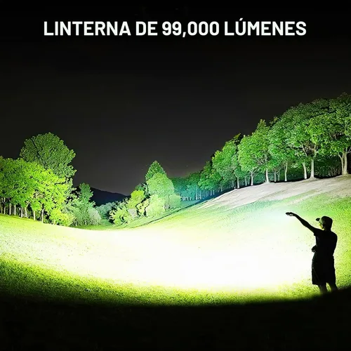 Vista 2 de MIXILIN - Linternas recargables de alto lúmenes, paquete de 4 99,000 lúmenes, linterna LED súper brillante con 5 modos, linterna de mano impermeable