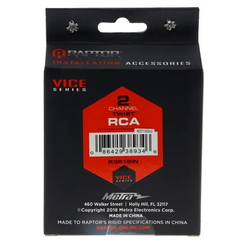 Vista 5 de Raptor R3R18IN Cable RCA coaxial de 2 canales de 1,5 pies