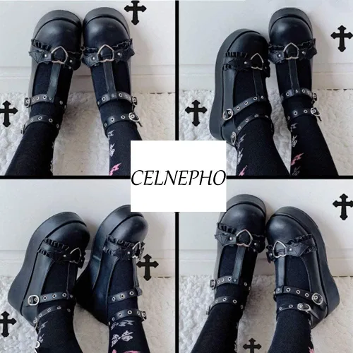Vista 3 de CELNEPHO - Zapatos estilo Mary Jane para mujer, con un adorable lazo decorativo, punta redon4da, correa en T en el tobillo, estilo lolita