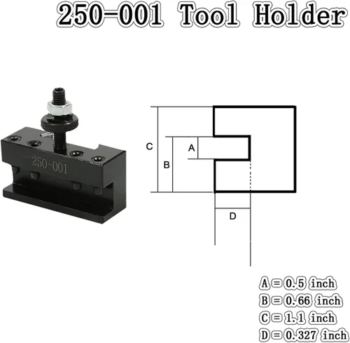 Vista 2 de findmall OXA 1 soporte de poste de herramienta de torno de cambio rápido y orientación 250-001 apto para torno
