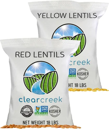 Vista 7 de CLEAR CREEK Lentejas rojas certificadas sin residuos de glifosato 1 libra Sin OMG Kosher Veganas