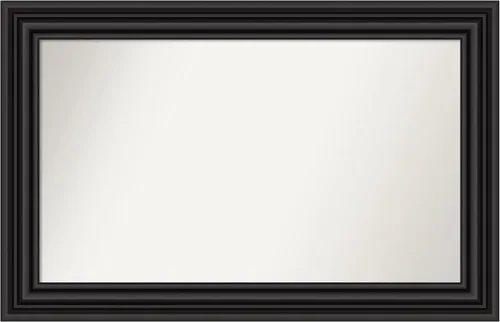 Vista 274 de Amanti Art Espejo personalizado, espejo de baño negro puente, espejo de pared o espejo de tocador de baño sobre el fregadero (26 x 26 pulgadas)