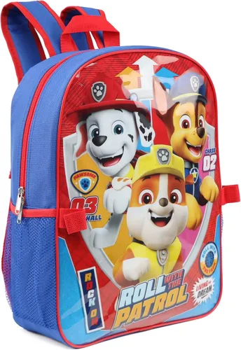 Vista 2 de Nickelodeon Mochila de Paw Patrol para niños con almuerzo, Chase Marshall Escombros, Moderno